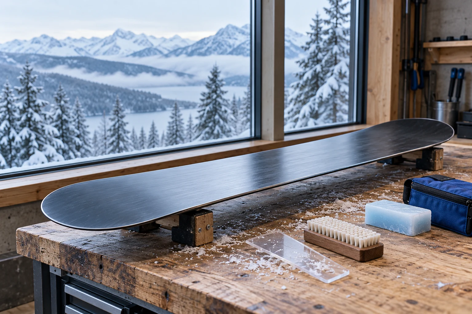 Snowboard tuning and carry equipment collection